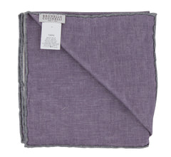 Brunello Cucinelli Purple Solid Silk Pocket Square (BC1032312)