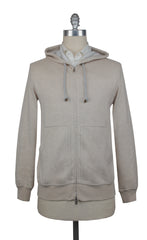 Brunello Cucinelli Light Brown Hooded Jacket - M/50 - (BC926238)