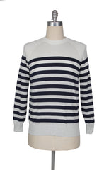 Brunello Cucinelli White Cotton Crewneck Sweater - L/52 - (BC814233)