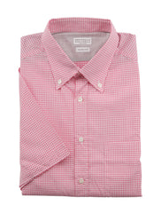 Brunello Cucinelli Pink Micro-Check Shirt - Slim - S US/S EU - (BC27232)