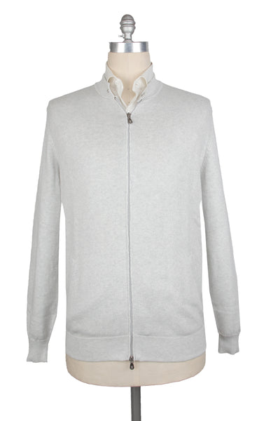 Brunello Cucinelli Light Gray Cotton  Jacket - (BC814239) - Parent