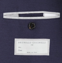 Brunello Cucinelli Navy Blue Silk Blend Solid Sportcoat - (BC1024232) - Parent