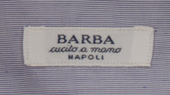 $350 Barba Napoli Blue Striped Cotton Shirt - Slim - (BN820249) - Parent