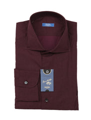 Barba Napoli Burgundy Red Shirt - Extra Slim - L US/L EU - (BN330232)