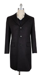 $10500 Brioni Dark Gray Wool Blend Solid Coat - (BR100920241) - Parent