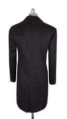 $10500 Brioni Dark Gray Wool Blend Solid Coat - (BR100920241) - Parent