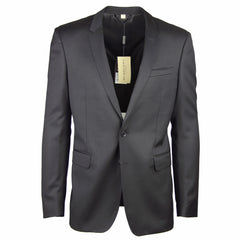 New $2300 Burberry Black Wool Solid Suit - (MANSELL3799698) - Parent