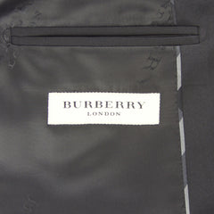 New $2300 Burberry Black Wool Solid Suit - (MANSELL3799698) - Parent