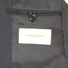 New $2400 Burberry Black Wool Striped Suit - (OXFORD106518) - Parent