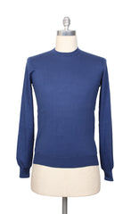 Cesare Attolini Blue Sea Island Cotton Sweater - (CA17235) - Parent