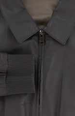 $6500 Cesare Attolini Gray Leather Solid Jacket - (CA9420242) - Parent