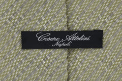 Cesare Attolini Beige Solid Silk Tie (1524)