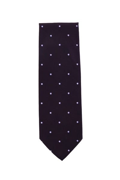 Cesare Attolini Brown Polka Dot Silk Tie (1581)