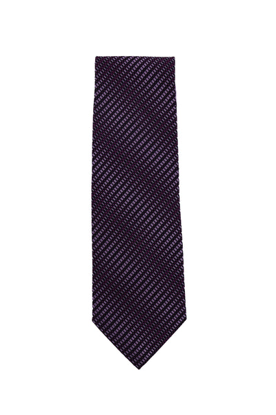 Cesare Attolini Purple Geometric Silk Tie (1576)