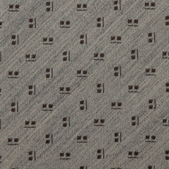 Cesare Attolini Brown Geometric Silk Tie (1541)