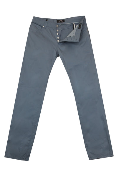 $695 Cesare Attolini Light Blue Solid Jeans - Slim - (CA522248) - Parent