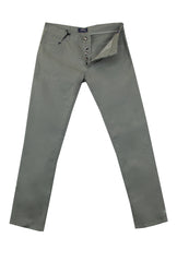 $904 Cesare Attolini Light Green Solid Jeans - Slim - (CA522245) - Parent