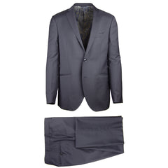 New $2400 Etro Navy Blue Wool Solid Suit - 42/52 - (1A90781200)