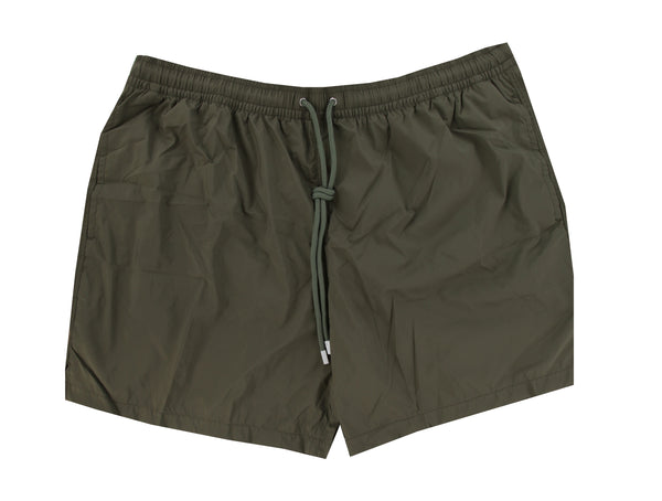 $240 Fedeli Green Solid Swim Shorts - Slim - (FD68242) - Parent