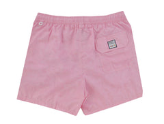 $240 Fedeli Pink Melange Swim Shorts - Slim - (FD68243) - Parent