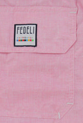 $240 Fedeli Pink Melange Swim Shorts - Slim - (FD68243) - Parent