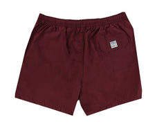 $240 Fedeli Burgundy Red Solid Swim Shorts - Slim - (FD68249) - Parent