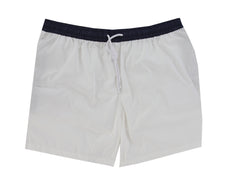 $240 Fedeli White Solid Swim Shorts - Slim - XXX Large - (FD68241)