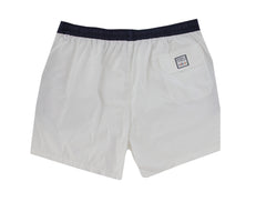 $240 Fedeli White Solid Swim Shorts - Slim - (FD68241) - Parent