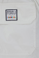 $240 Fedeli White Solid Swim Shorts - Slim - (FD68241) - Parent