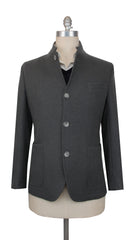 $3575 Fedeli Gray Cashmere Solid Jacket - (FD10120245) - Parent