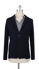 $3150 Fedeli Navy Blue Cashmere  Jacket - M/50 - (FD11420251)