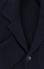 $3150 Fedeli Navy Blue Cashmere  Jacket - (FD11420251) - Parent