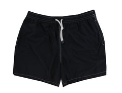 $240 Fedeli Midnight Navy Blue Solid Swim Shorts - Slim - (FD682410) - Parent