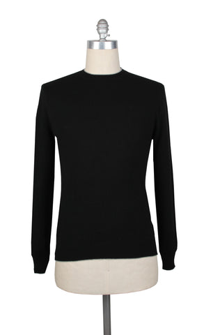 Fiori Di Lusso Black Crewneck Sweater