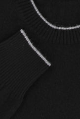 Fiori Di Lusso Black Cashmere Crewneck Sweater - (FL67237) - Parent