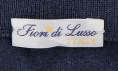 Fiori Di Lusso Blue Cashmere Blend 1/4 Zip Sweater - (FL61323) - Parent