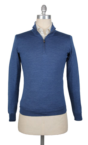 Fiori Di Lusso Blue 1/4 Zip Sweater