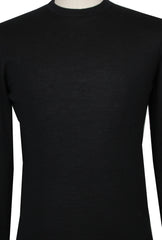 $1225 Fiori Di Lusso Black Cashmere Crewneck Sweater - (FL282512) - Parent