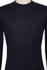 $1225 Fiori Di Lusso Navy Blue Cashmere Crewneck Sweater - (FL282513) - Parent