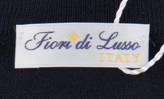 $1225 Fiori Di Lusso Navy Blue Cashmere Crewneck Sweater - (FL282513) - Parent