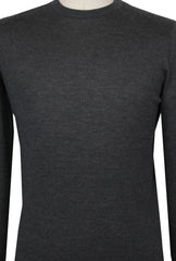 $1225 Fiori Di Lusso Dark Gray Cashmere Crewneck Sweater - (FL282518) - Parent