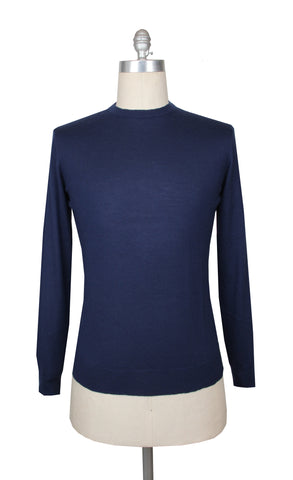 Fiori Di Lusso Blue Crewneck Sweater