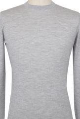 $1225 Fiori Di Lusso Light Gray Cashmere Crewneck Sweater - (FL282516) - Parent