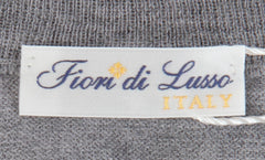 $1225 Fiori Di Lusso Gray Cashmere Crewneck Sweater - (FL282517) - Parent