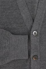 $1325 Fiori Di Lusso Dark Gray V-Neck Cardigan - (FL282523) - Parent