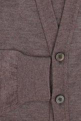 $1325 Fiori Di Lusso Brown Cashmere Blend V-Neck Cardigan - (FL282519) - Parent