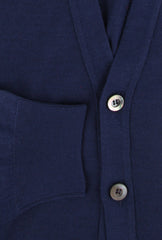 $1325 Fiori Di Lusso Blue Cashmere Blend V-Neck Cardigan - (FL282524) - Parent