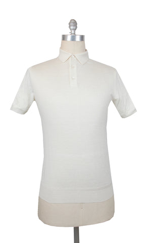 Fiori Di Lusso Off White 1/4 Button Polo Sweater