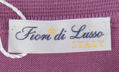 $725 Fiori Di Lusso Pink Cotton 1/4 Button Polo Sweater - (FL282511) - Parent