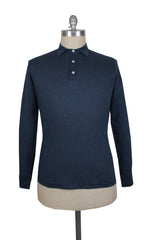 Fiori Di Lusso Navy Blue Solid Cotton Polo - X Small/46 - (FL89235)